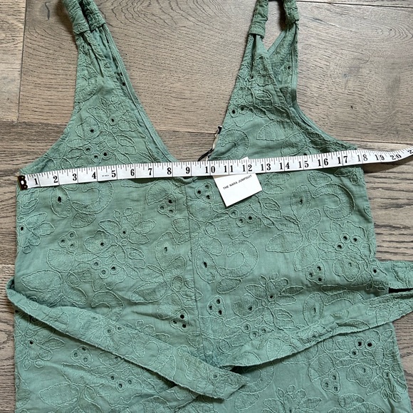 BNWT Zara The Nara eyelet romper in sage green - Picture 5 of 7